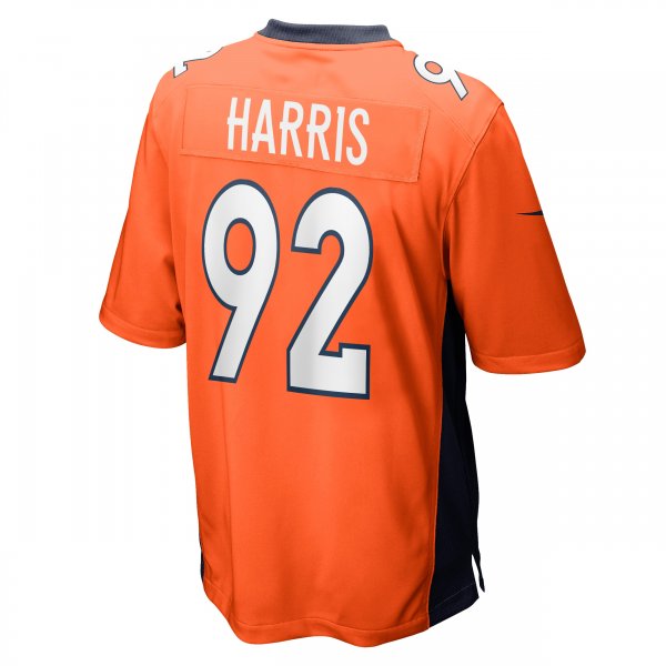 Men's Denver Broncos Jonathan Harris Nike Orange Game Jersey