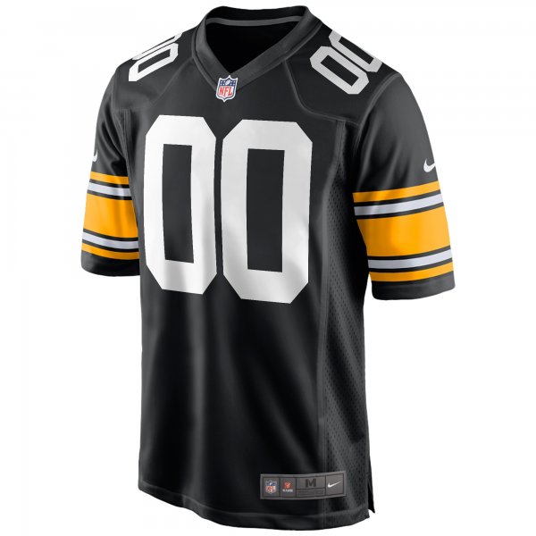 Men's Pittsburgh Steelers Nike Black Alternate Custom Game Jersey