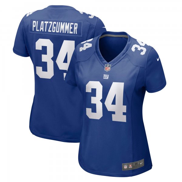 Women's New York Giants Sandro Platzgummer Nike Royal Game Player Jersey