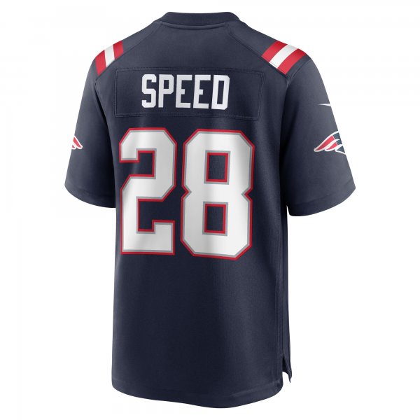 Men's New England Patriots Ameer Speed Nike  Navy Team Game Jersey