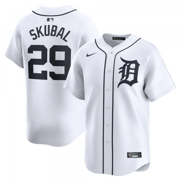 Men's Detroit Tigers Tarik Skubal Nike White Home Limited Player Jersey