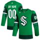 Men's Seattle Kraken  adidas Kelly Green St. Patrick's Day Custom Jersey