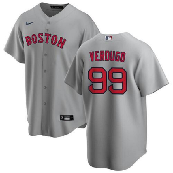 Men's Boston Red Sox #99 Alex Verdugo Gray Cool Base Jersey