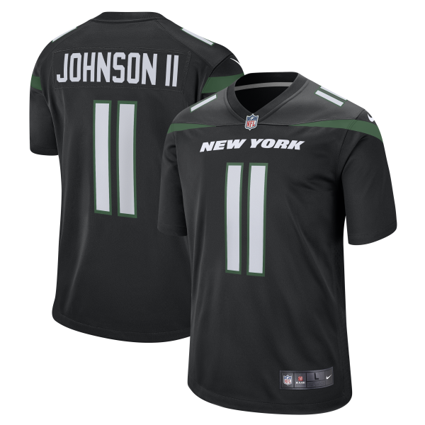 Men's New York Jets Jermaine Johnson II Nike Stealth Black Alternate Game Jersey