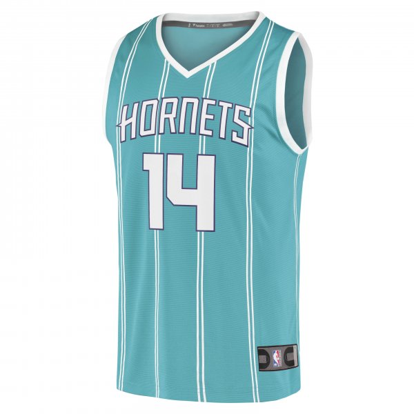 Men's Charlotte Hornets Nick Richards Fanatics Teal Fast Break Replica Jersey - Icon Edition