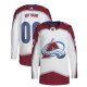 Men's Colorado Avalanche  adidas White Away  Primegreen Custom Jersey