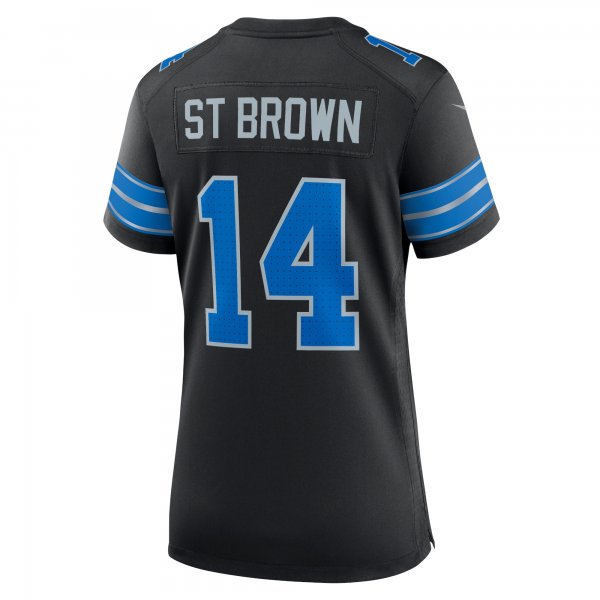 Women's Detroit Lions Amon-Ra St. Brown Nike Black 2nd Alternate Game Jersey