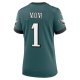 Women's Philadelphia Eagles Nike Midnight Green #1 Mom Game Jersey