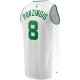 Youth Boston Celtics Kristaps Porzingis Fanatics White Fast Break Player Jersey - Association Edition