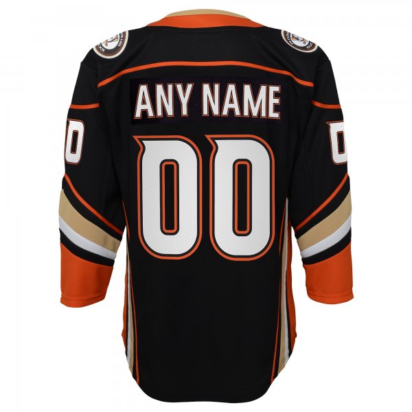 Youth Anaheim Ducks Black Home Premier Custom Jersey