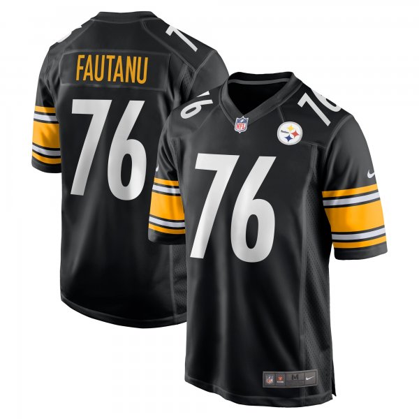 Men's Pittsburgh Steelers Troy Fautanu Nike Black 2024 NFL Draft First Round Pick Player Game Jersey