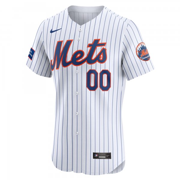 Men's New York Mets Nike White Home Elite Pick-A-Player Retired Roster Patch Jersey