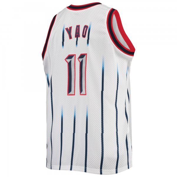 Men's Houston Rockets Yao Ming Mitchell & Ness White 2002/03 Big & Tall Hardwood Classics Swingman Jersey