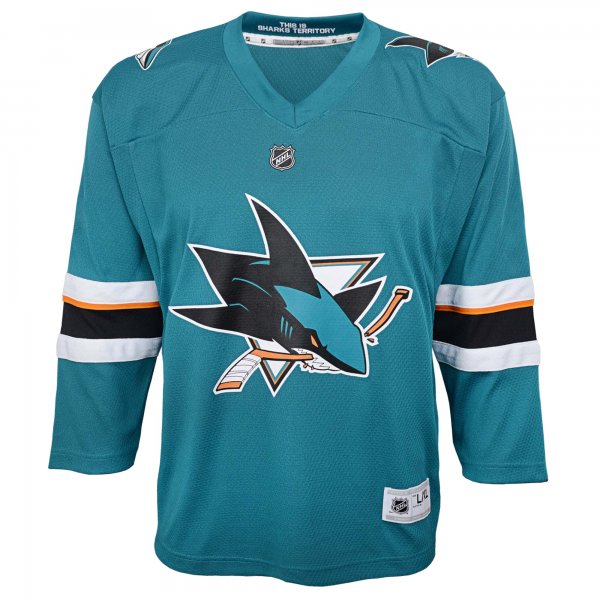 Youth San Jose Sharks Teal 2021/22 Home Replica Custom Jersey