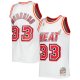 Men's Miami Heat Alonzo Mourning Mitchell & Ness White Hardwood Classics Swingman Jersey