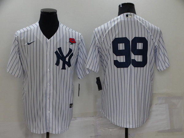 Men's Nike New York Yankees #99 Aaron Judge White Cool Base MLB Stitched Jersey