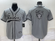 Men's Las Vegas Raiders Blank Grey Stitched Baseball Cool Base Jersey