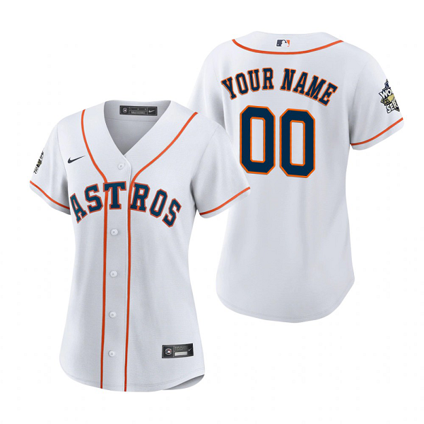 Women's Houston Astros Custom White 2022 World Series Cool Base Jersey