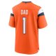 Men's Denver Broncos  Nike Orange #1 Dad Game Jersey