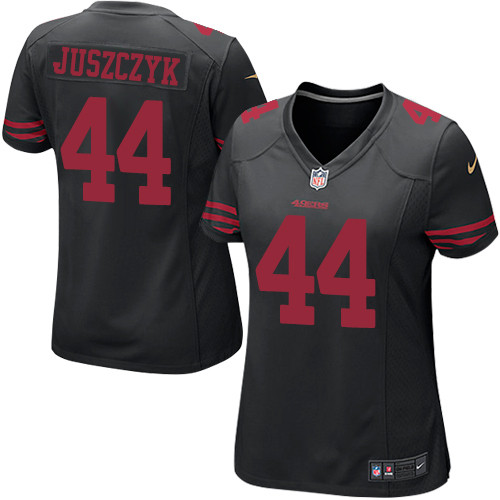 Nike San Francisco 49ers #44 Kyle Juszczyk Women's Game Black NFL Jersey