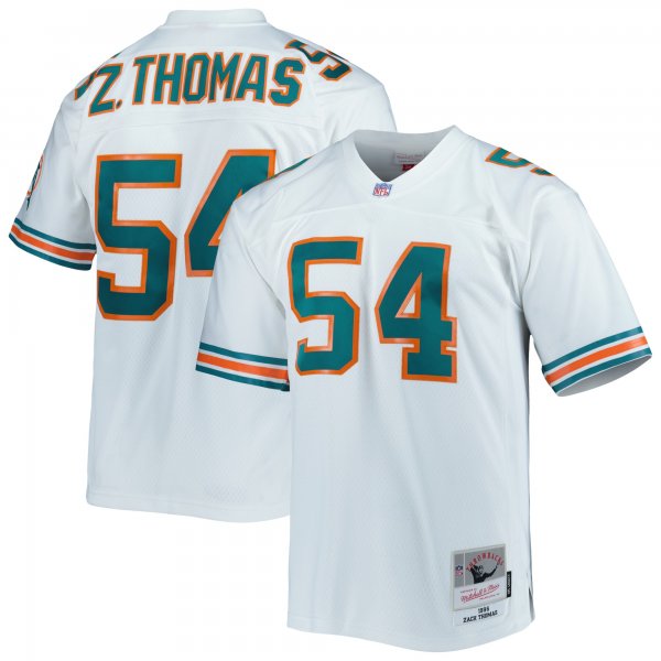 Men's Miami Dolphins Zach Thomas Mitchell & Ness White Legacy Replica Jersey