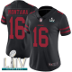 San Francisco 49ers #16 Joe Montana Black Alternate Super Bowl LIV Bound Women's Stitched NFL Vapor Untouchable Limited Jersey