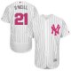 New York Yankees #21 Paul O'Neill White Strip Flexbase Collection 2016 Mother's Day Stitched MLB Jersey