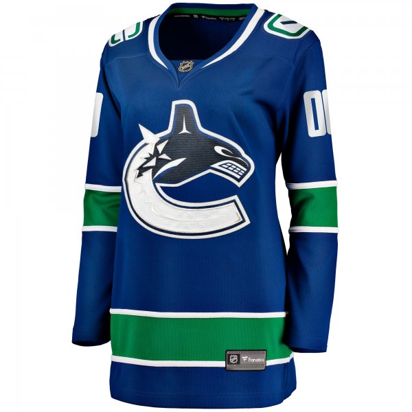 Women's Vancouver Canucks Fanatics Blue Breakaway Custom Jersey