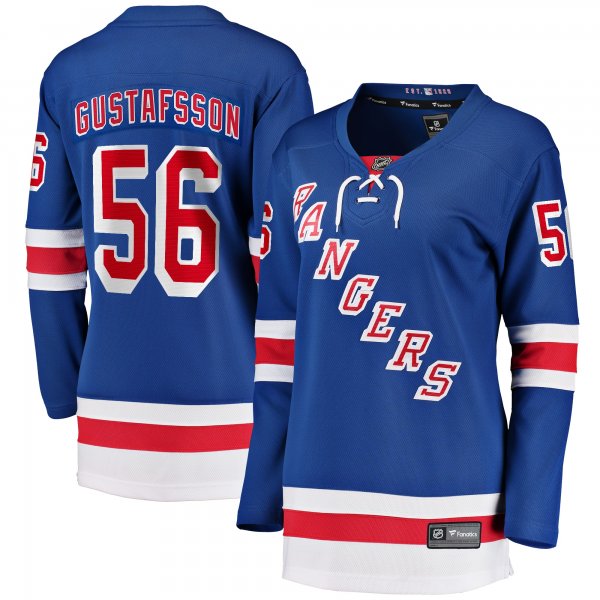 Women's New York Rangers Erik Gustafsson Fanatics Blue Home Breakaway Player Jersey