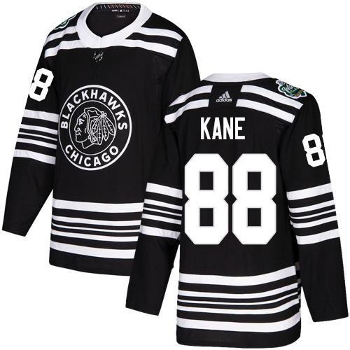 Adidas Chicago Blackhawks #88 Patrick Kane Black 2019 Winter Classic Stitched Youth NHL Jersey