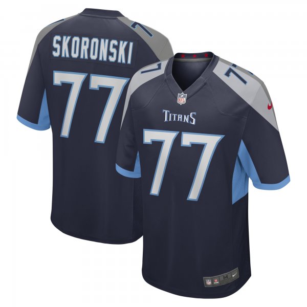 Men's Tennessee Titans Peter Skoronski Nike Navy 2023 NFL Draft First Round Pick Game Jersey