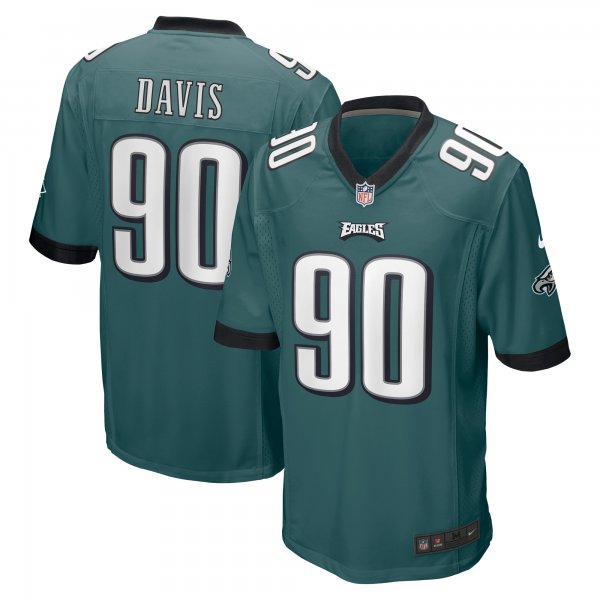 Men's Philadelphia Eagles Jordan Davis Nike Green Player Game Jersey