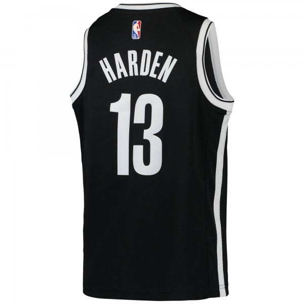 Youth Brooklyn Nets James Harden Nike Black 2021/22 Diamond Swingman Jersey - Icon Edition