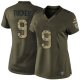 Nike Baltimore Ravens #9 Justin Tucker Green Women's Stitched NFL Limited Salute to Service Jersey