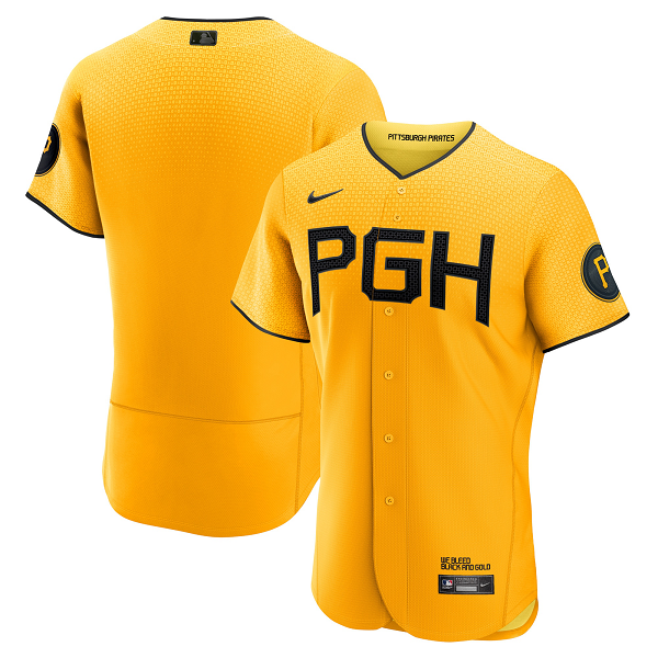 Men's Pittsburgh Pirates #blank Nike Gold 2023 City Connect Flex Base Jersey