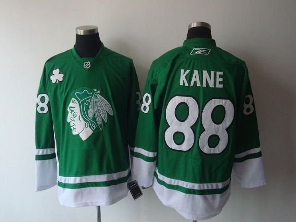 Chicago Blackhawks #88 Patrick Kane Green St. Patty's Day Stitched NHL Jersey