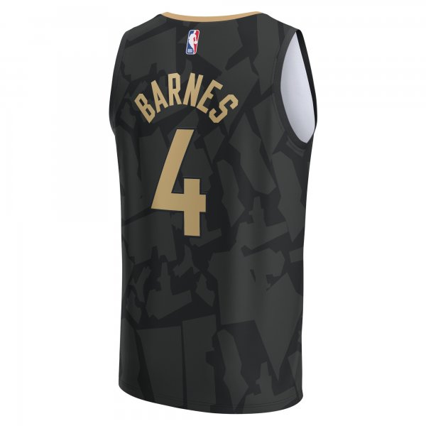 Men's Toronto Raptors Scottie Barnes Fanatics Black Fastbreak Jersey - City Edition