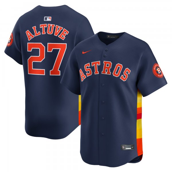 Men's Houston Astros Jose Altuve Nike Navy Alternate Limited Player Jersey