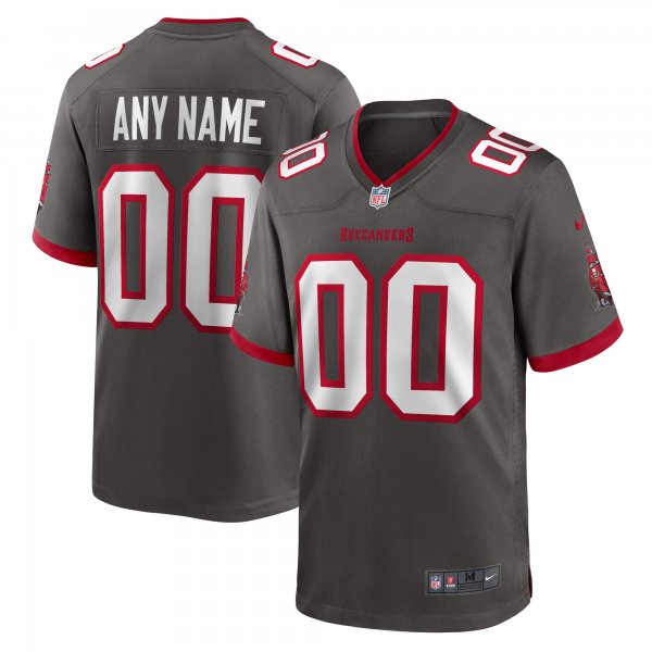 Men's Tampa Bay Buccaneers Nike Pewter Alternate Custom Game Jersey