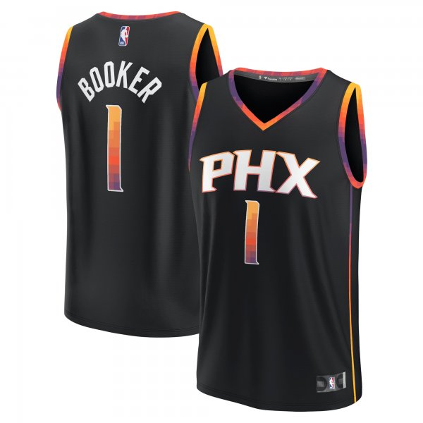 Youth Phoenix Suns Devin Booker Fanatics Black Fast Break Player Jersey - Statement Edition