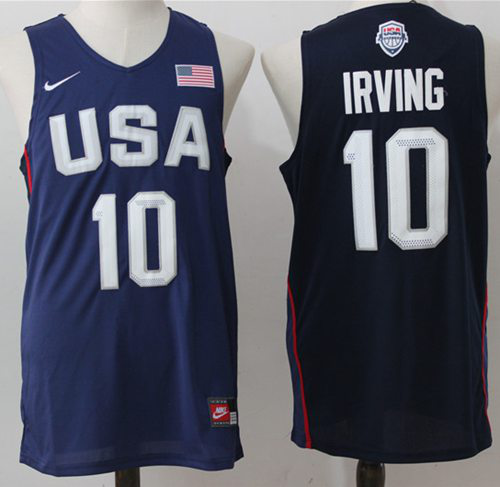 Nike Men's Team USA #10 Kyrie Irving Navy Blue 2016 Dream Team Stitched NBA Jersey