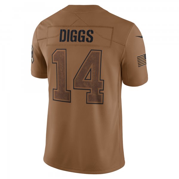 Men's Buffalo Bills Stefon Diggs Nike Brown 2023 Salute To Service Limited Jersey