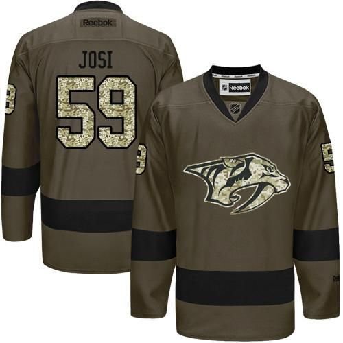 Nashville Predators #59 Roman Josi Green Salute to Service Stitched NHL Jersey