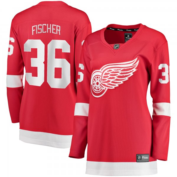 Women's Detroit Red Wings Christian Fischer Fanatics Red Home Breakaway Player Jersey