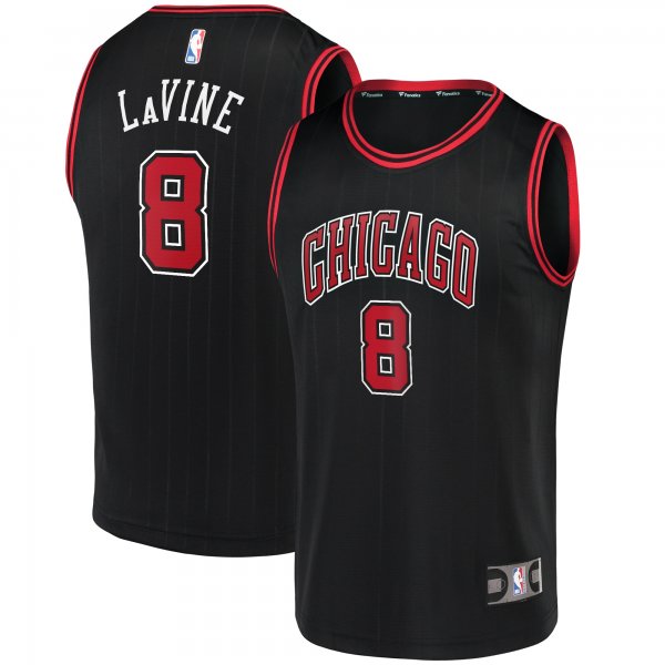 Men's Chicago Bulls Zach LaVine Fanatics Black Fast Break Team Replica Jersey - Statement Edition