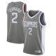 Men's Nike Los Angeles Clippers Kawhi Leonard #2 Gray 2021 Swingman Player Earned NBA Jersey