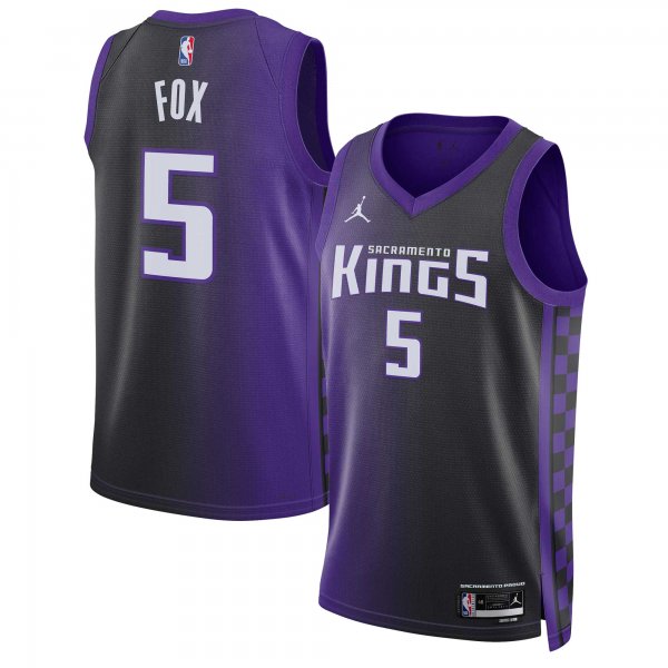 Unisex Sacramento Kings De'Aaron Fox Jordan Brand Purple Swingman Jersey - Statement Edition