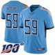 Tennessee Titans #59 Wesley Woodyard Light Blue Alternate Men's Stitched NFL 100th Season Vapor Limited Jersey