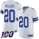 Dallas Cowboys #20 Tony Pollard White Youth Stitched NFL 100th Season Vapor Limited Jersey