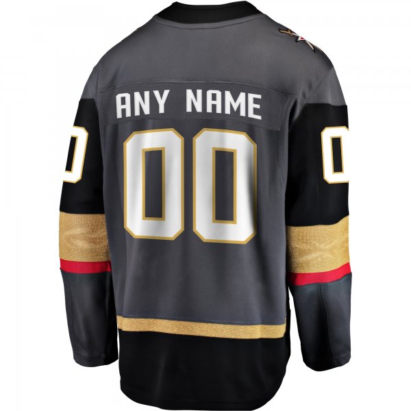 Men's Vegas Golden Knights Fanatics Gray Alternate Breakaway Custom Jersey